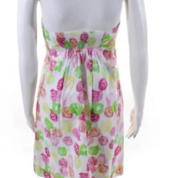 Lily Pulitzer Strapless Dress- Classic Seashell Pattern- 100% cotton- ADORABLE! - Picture 3 of 6
